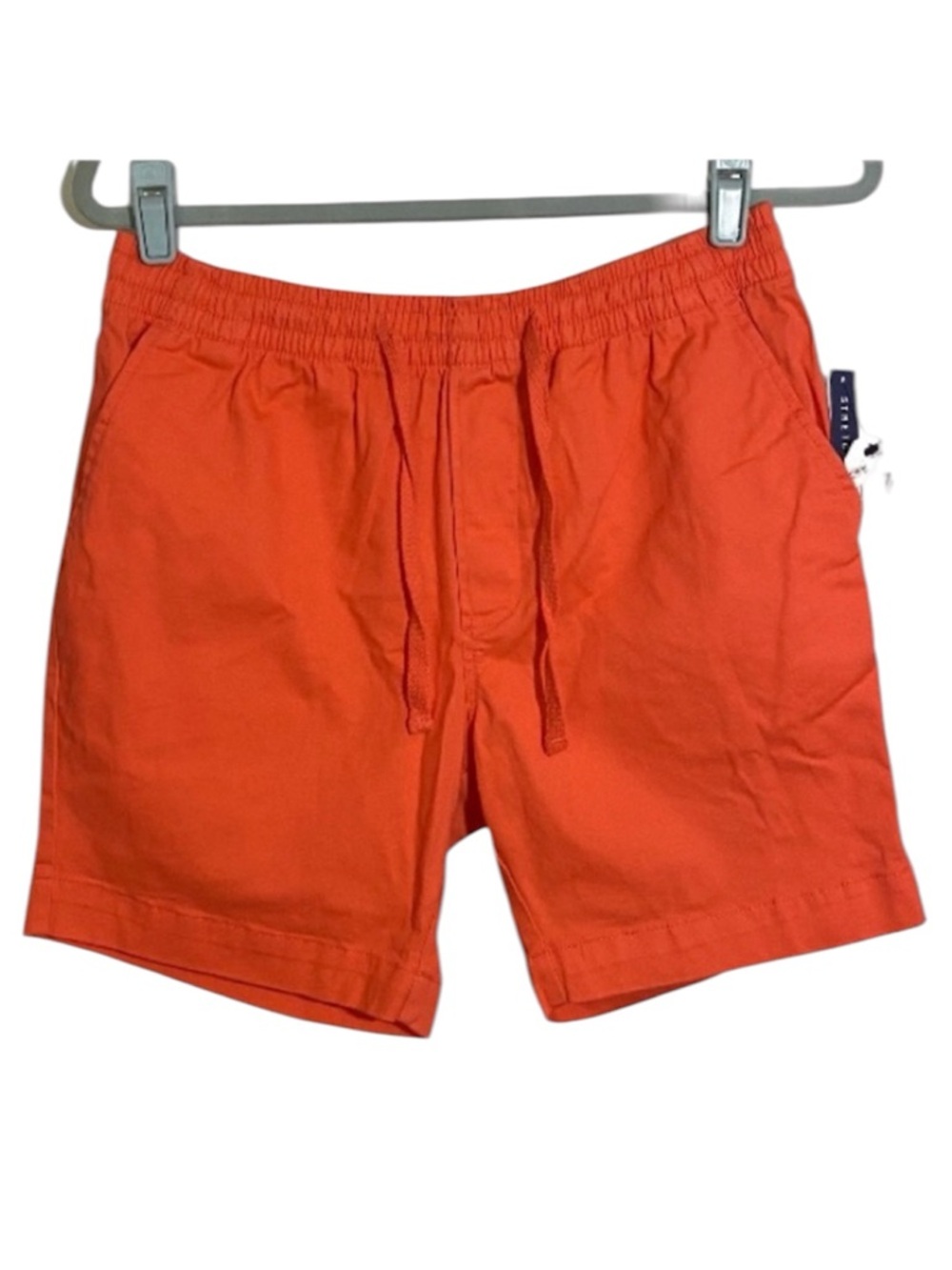 Nautica Classic Fit Shorts Elastic Drawstring Waist Coral Cotton Mens Size Small